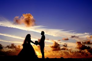 Sunset marriage Photo